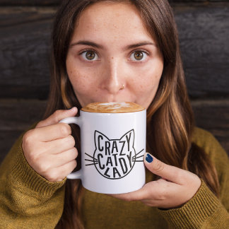 Crazy Cat Lady Cat Face Coffee Mug