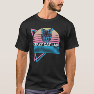 Crazy Cat Lady  Cat Retro T-Shirt