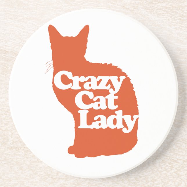 Crazy cat lady coaster (Front)