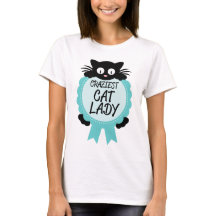 Crazy Cat Lady Craziest Award Paw Print Funny Gift