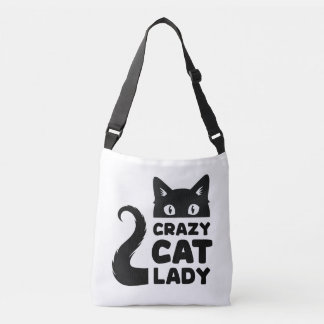Crazy Cat Lady Crossbody Tote/Messenger Bag