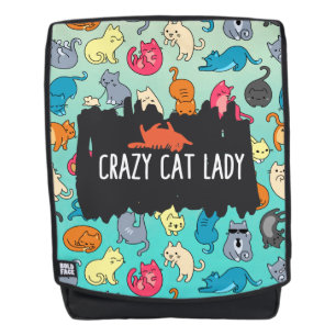Crazy Cat Lady Cute and Playful Cat Pattern Backpack