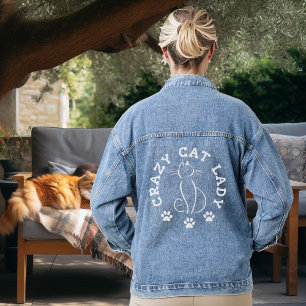 CRAZY CAT LADY  DENIM JACKET