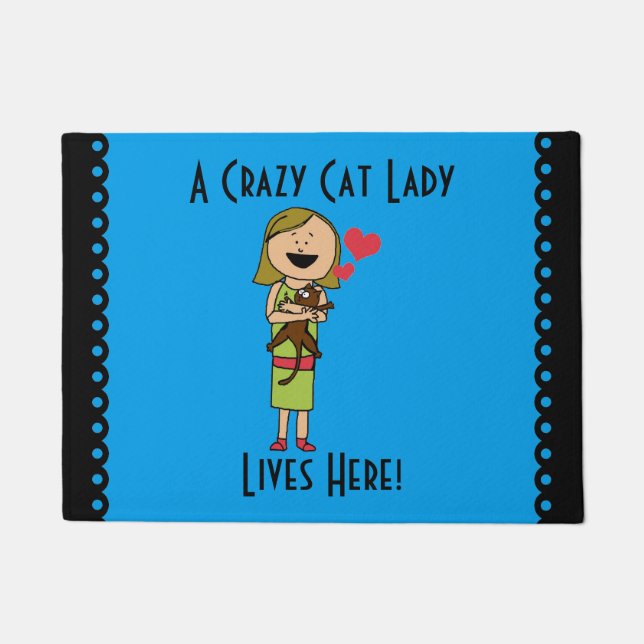 Crazy Cat Lady Doormat (Front)