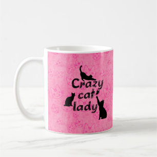 Crazy Cat Lady Fun Funny and Cool Playful Cats Coffee Mug