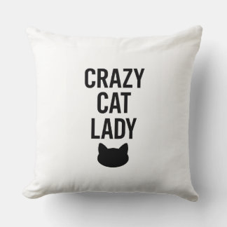 Crazy Cat Lady – Funny Cat Lover Gift Throw Pillow