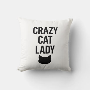Crazy Cat Lady – Funny Cat Lover Gift Throw Pillow