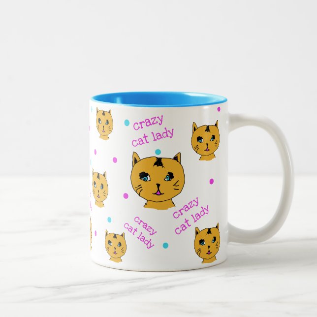 Crazy Cat Lady Funny Mug (Right)