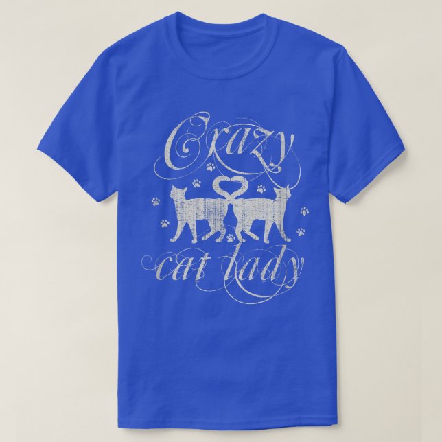 Crazy Cat Lady Funny  T-Shirt (Design Front)