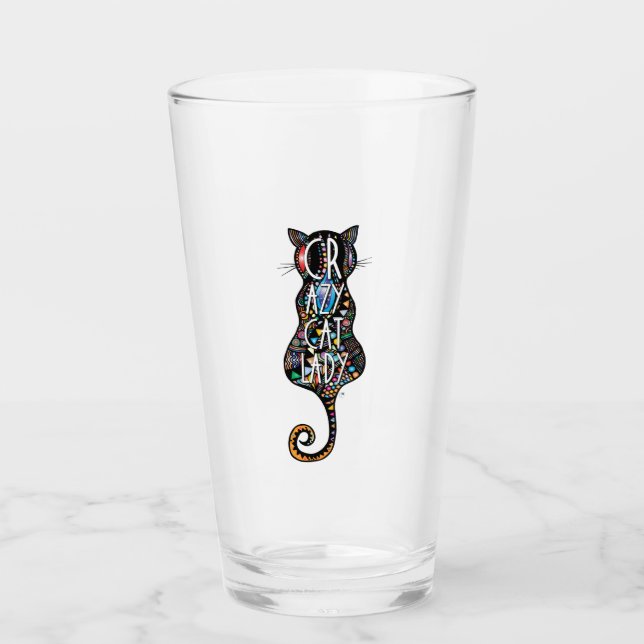 Crazy Cat Lady Glass (Front)
