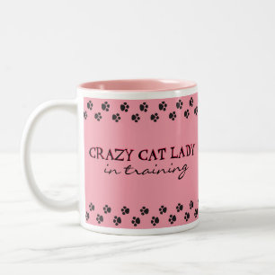 Crazy Cat Lady In Training Two-Tone Coffee Mug