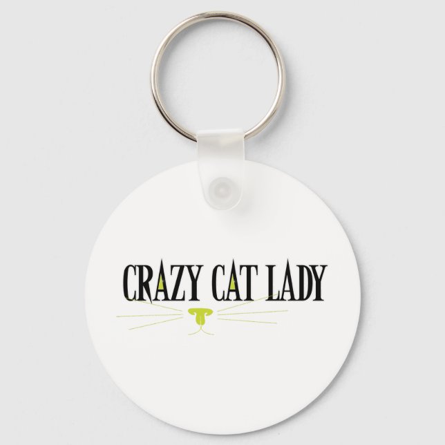 Crazy Cat Lady Keychain (Front)