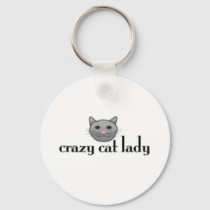 Crazy Cat Lady Keychain