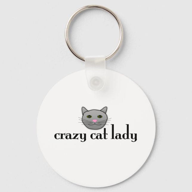 Crazy Cat Lady Keychain (Front)
