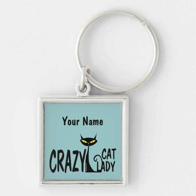 Crazy Cat Lady Keychain (Front)