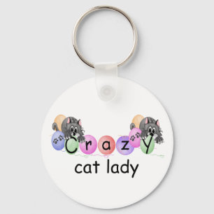 Crazy Cat Lady Keychain