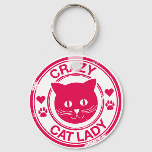 Crazy Cat Lady Keychain