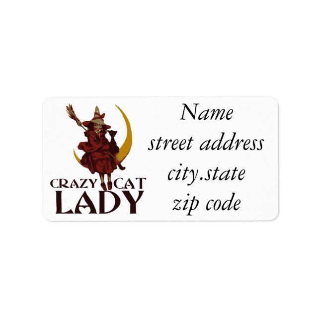 Crazy Cat Lady Label (Front)