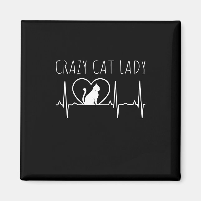Crazy Cat Lady Magnet (Front)