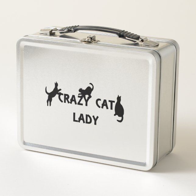 Crazy Cat Lady             Metal Lunch Box (Front)