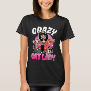 Crazy Cat Lady Motif Great Cat Mum Grandma T-Shirt