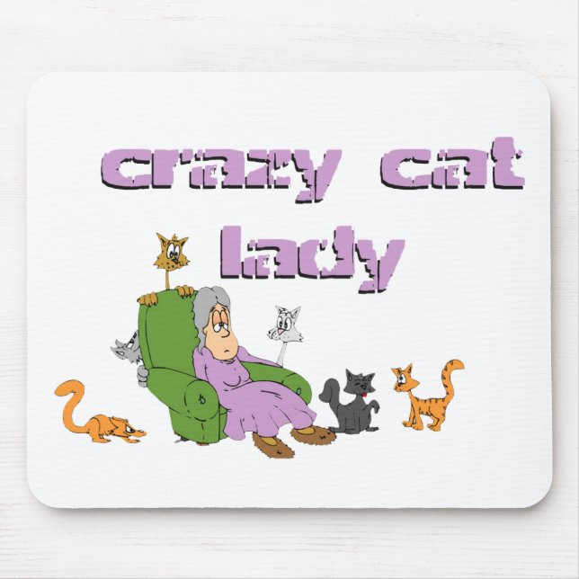 Crazy Cat Lady Mouse Pad (Front)