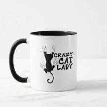 Crazy Cat Lady Mug-Adorable Gift Cat Lovers