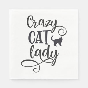 Crazy cat lady napkin