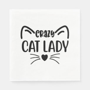 CRAZY CAT LADY NAPKIN