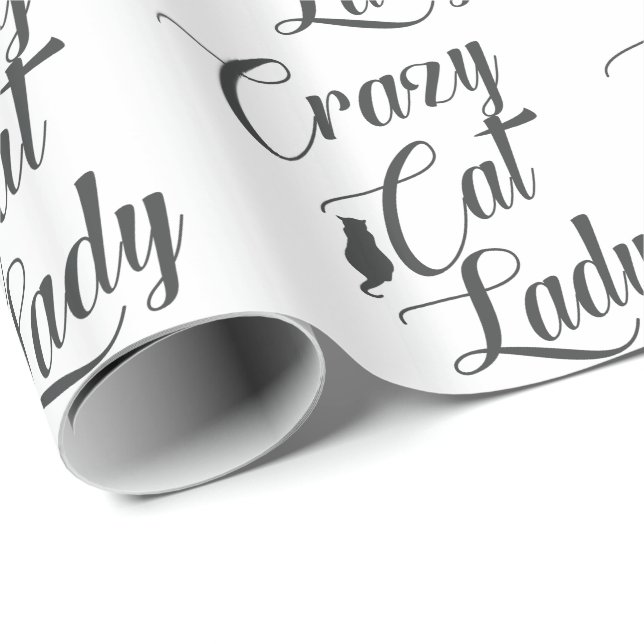 Crazy Cat Lady Pet Cat Lover Wrapping Paper (Roll Corner)