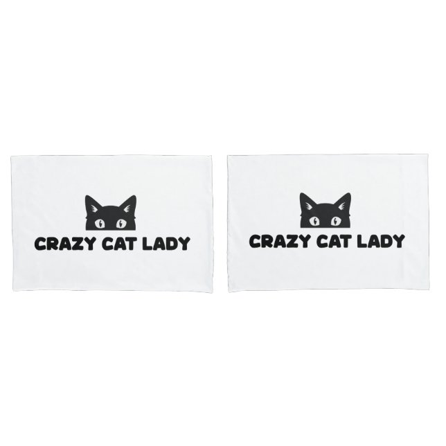 Crazy Cat Lady Pillowcases (Front-Set)