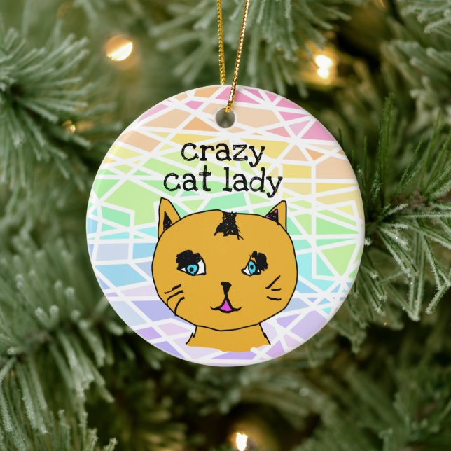 Crazy Cat Lady Rainbow Ornament (Tree)