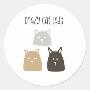 Crazy Cat Lady Sticker – Funny Gift for Cat Lovers
