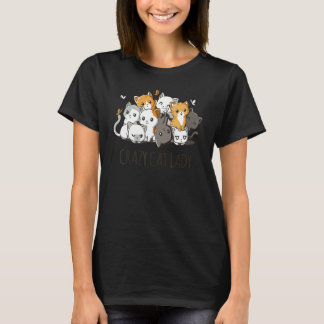 Crazy Cat Lady Team Cat Butterfly Smile Tee