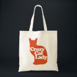 Crazy cat lady tote bag<br><div class="desc">cute crazy cat lady animal lover</div>