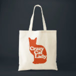 Crazy cat lady tote bag<br><div class="desc">cute crazy cat lady animal lover</div>