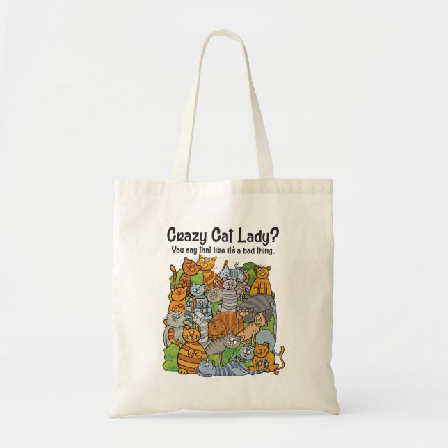 Crazy Cat Lady Tote Bag (Front)