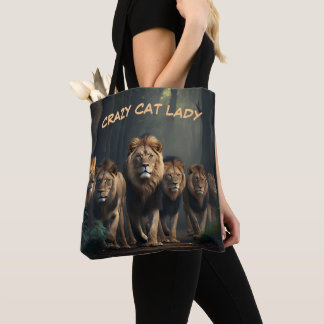Crazy Cat Lady Tote Bag Customize Text & Images