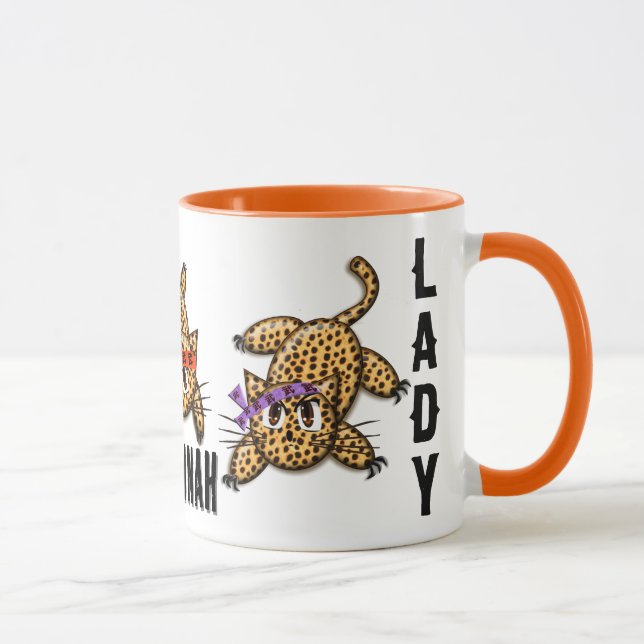 Crazy Cat Lady Ultra Cute Anime Leopard Kitty Mug (Right)