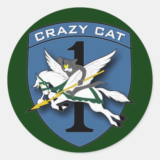Crazy Cat - RR Vietnam Classic Round Sticker