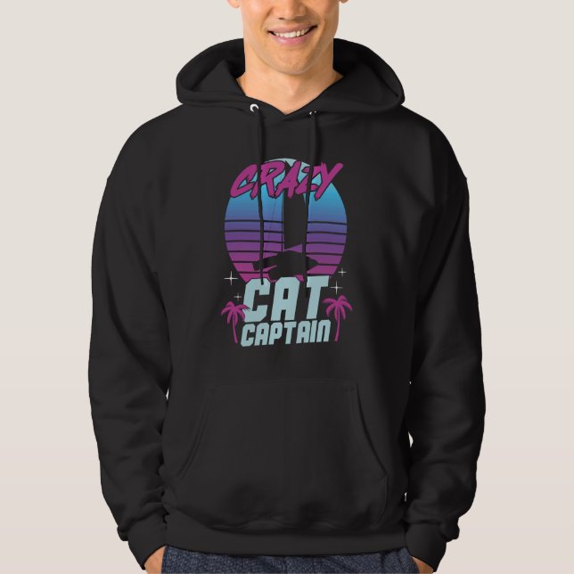 Crazy Catamaran Captain Sailing Sailor  3 Hoodie (Front)