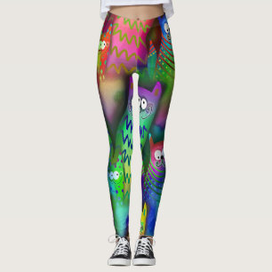 CRAZY CATS SPECTRUM OF COLORS LEGGINGS