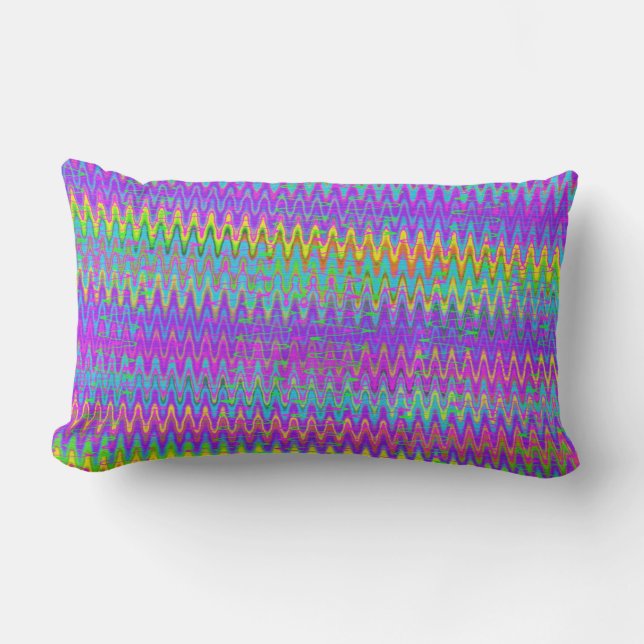 Crazy Chevron Lumbar Pillow (Front)