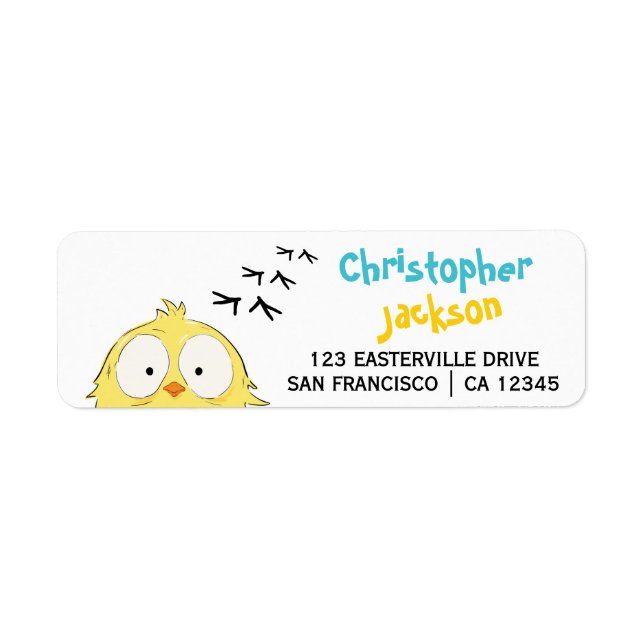 Crazy Chicken! Funny Fun Address Label (Front)