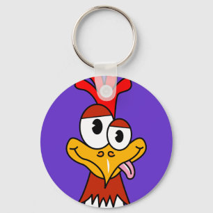 Crazy Chicken Keychain