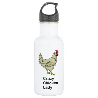 Crazy Chicken Lady 532 Ml Water Bottle