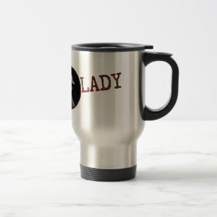 Crazy Chicken Lady Crooked Scribble Travel Mug