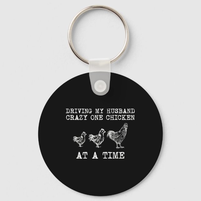 Crazy Chicken Lady Funny Chicken Small_1  Keychain (Front)