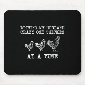Crazy Chicken Lady Funny Chicken Small_1 Mouse Pad