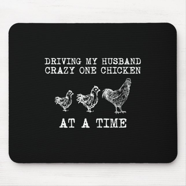 Crazy Chicken Lady Funny Chicken Small_1  Mouse Pad (Front)